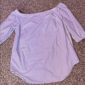 vertical striped blouse